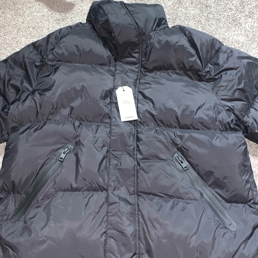 Express Black Puffer Coat NWT